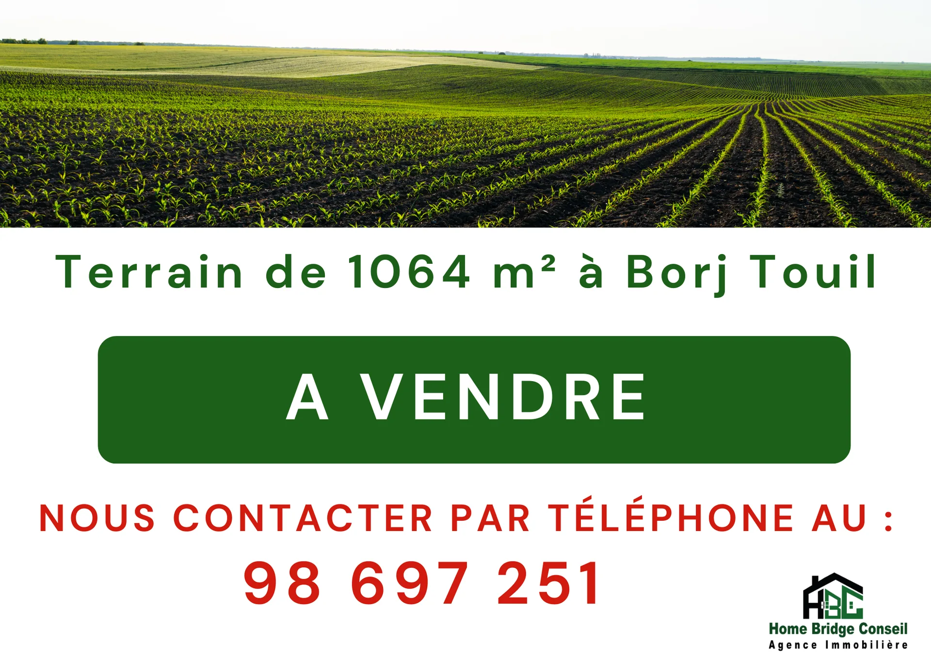 Terrain de 1064 m²